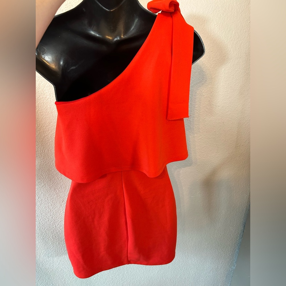 Blue Blush Chic One Shoulder Mini Dress Size Small - Picture 6 of 9